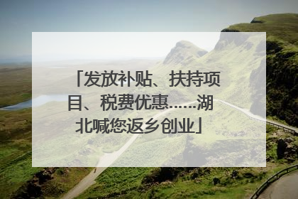 发放补贴、扶持项目、税费优惠……湖北喊您返乡创业