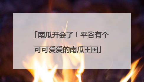 南瓜开会了！平谷有个可可爱爱的南瓜王国