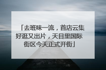去班味一流，首店云集好逛又出片，天目里国际街区今天正式开街