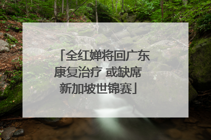 全红婵将回广东康复治疗 或缺席新加坡世锦赛