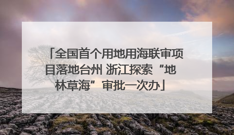 全国首个用地用海联审项目落地台州 浙江探索“地林草海”审批一次办