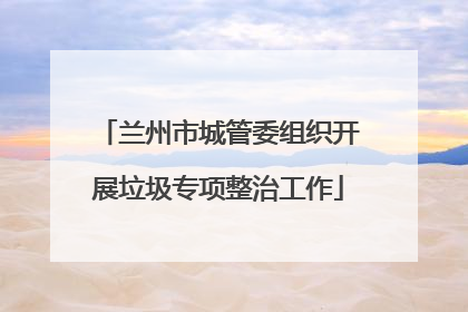 兰州市城管委组织开展垃圾专项整治工作