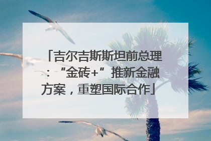 吉尔吉斯斯坦前总理：“金砖+”推新金融方案，重塑国际合作