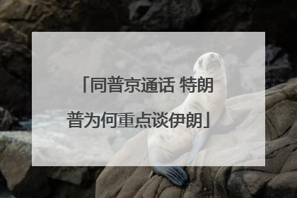 同普京通话 特朗普为何重点谈伊朗