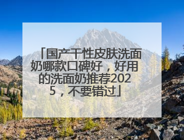 国产干性皮肤洗面奶哪款口碑好，好用的洗面奶推荐2025，不要错过