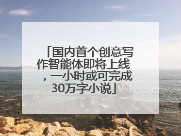 国内首个创意写作智能体即将上线，一小时或可完成30万字小说