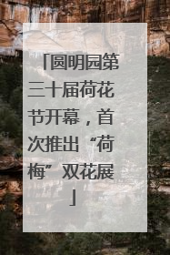圆明园第三十届荷花节开幕，首次推出“荷梅”双花展