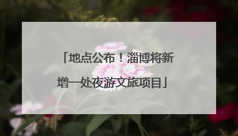 地点公布！淄博将新增一处夜游文旅项目