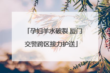 孕妇羊水破裂 厦门交警跨区接力护送