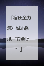 宿迁全力筑牢城市防汛“安全堤”