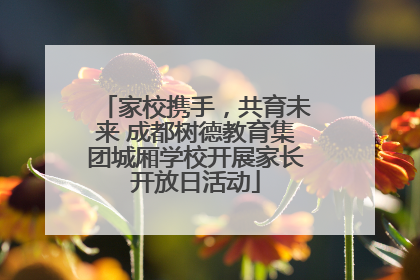 家校携手，共育未来 成都树德教育集团城厢学校开展家长开放日活动
