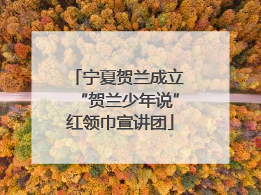 宁夏贺兰成立“贺兰少年说”红领巾宣讲团
