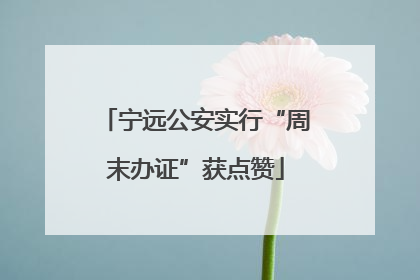 宁远公安实行“周末办证”获点赞