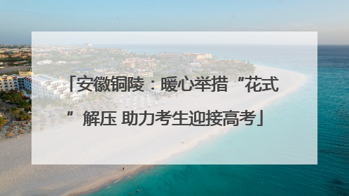 安徽铜陵：暖心举措“花式”解压 助力考生迎接高考