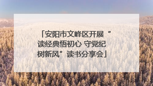安阳市文峰区开展“读经典悟初心 守党纪树新风”读书分享会