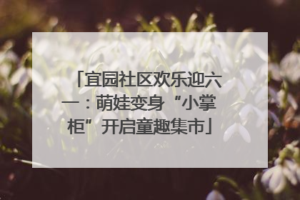 宜园社区欢乐迎六一：萌娃变身“小掌柜”开启童趣集市