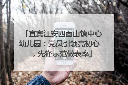 宜宾江安四面山镇中心幼儿园：党员引领亮初心，先锋示范做表率