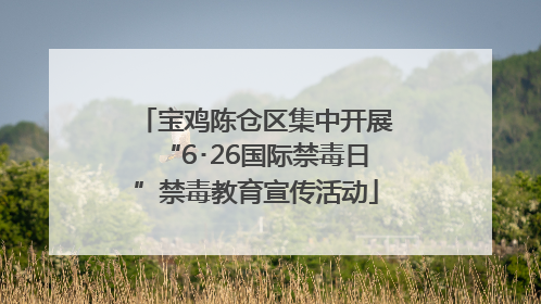 宝鸡陈仓区集中开展“6･26国际禁毒日”禁毒教育宣传活动