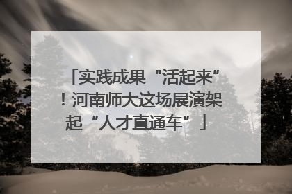实践成果“活起来”！河南师大这场展演架起“人才直通车”