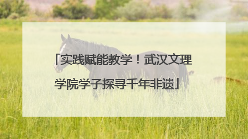 实践赋能教学！武汉文理学院学子探寻千年非遗