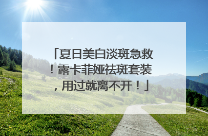 夏日美白淡斑急救！露卡菲娅祛斑套装，用过就离不开！