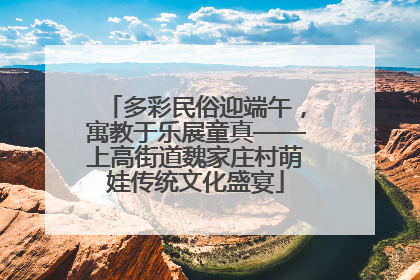 多彩民俗迎端午，寓教于乐展童真——上高街道魏家庄村萌娃传统文化盛宴