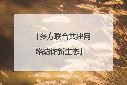 多方联合共建网络防诈新生态