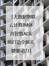 大数据物联云计算IM体育智慧AI系统打造全新关键驱动力