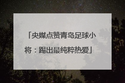 央媒点赞青岛足球小将：踢出最纯粹热爱