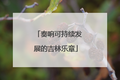 奏响可持续发展的吉林乐章