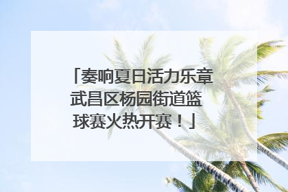 奏响夏日活力乐章 武昌区杨园街道篮球赛火热开赛！