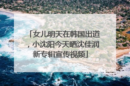 女儿明天在韩国出道，小沈阳今天晒沈佳润新专辑宣传视频