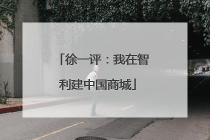 徐一评：我在智利建中国商城
