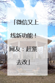 微信又上线新功能！网友：赶紧去改