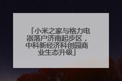 小米之家与格力电器落户济南起步区，中科新经济科创园商业生态升级