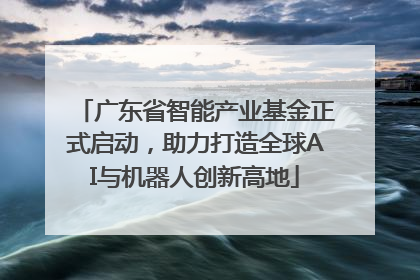 广东省智能产业基金正式启动，助力打造全球AI与机器人创新高地