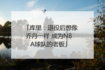 库里：退役后想像乔丹一样 成为NBA球队的老板