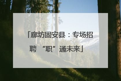 廊坊固安县：专场招聘 “职”通未来