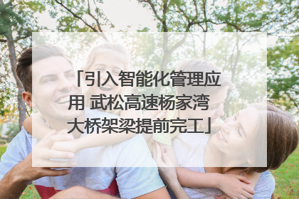 引入智能化管理应用 武松高速杨家湾大桥架梁提前完工