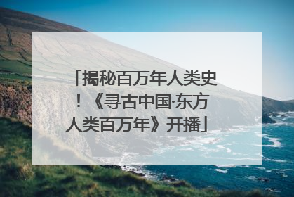 揭秘百万年人类史！《寻古中国·东方人类百万年》开播