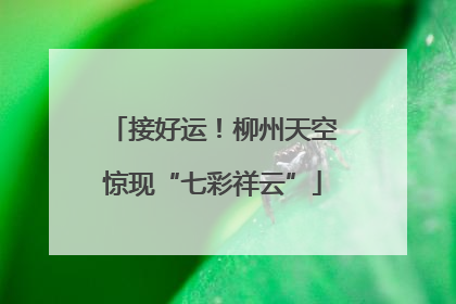接好运！柳州天空惊现“七彩祥云”