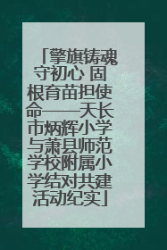 擎旗铸魂守初心 固根育苗担使命——天长市炳辉小学与萧县师范学校附属小学结对共建活动纪实