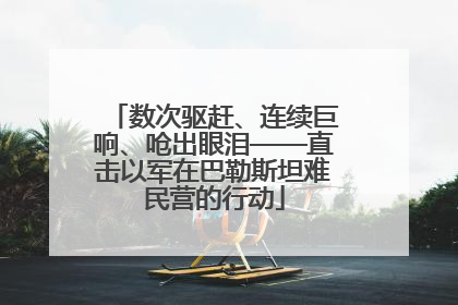 数次驱赶、连续巨响、呛出眼泪——直击以军在巴勒斯坦难民营的行动