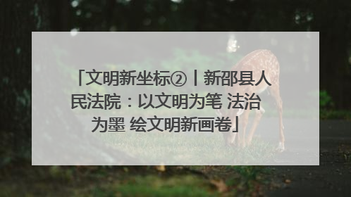 文明新坐标②丨新邵县人民法院：以文明为笔 法治为墨 绘文明新画卷
