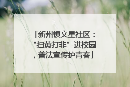 新州镇文星社区：“扫黄打非”进校园，普法宣传护青春