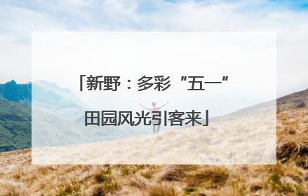 新野：多彩“五一” 田园风光引客来
