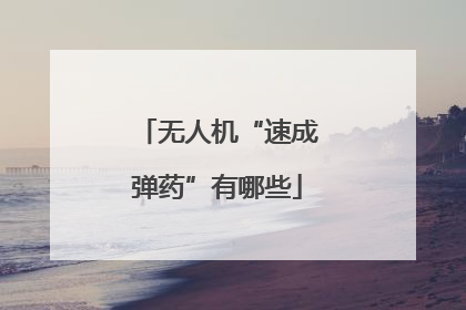 无人机“速成弹药”有哪些