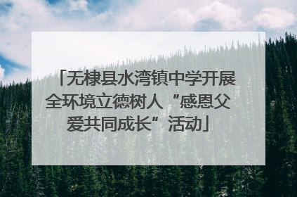 无棣县水湾镇中学开展全环境立德树人“感恩父爱共同成长”活动