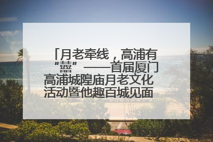 月老牵线，高浦有“囍”——首届厦门高浦城隍庙月老文化活动暨他趣百城见面会隆重举办