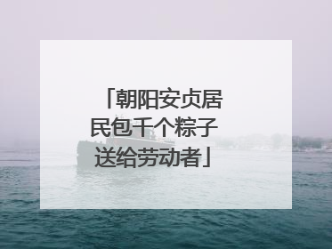 朝阳安贞居民包千个粽子送给劳动者